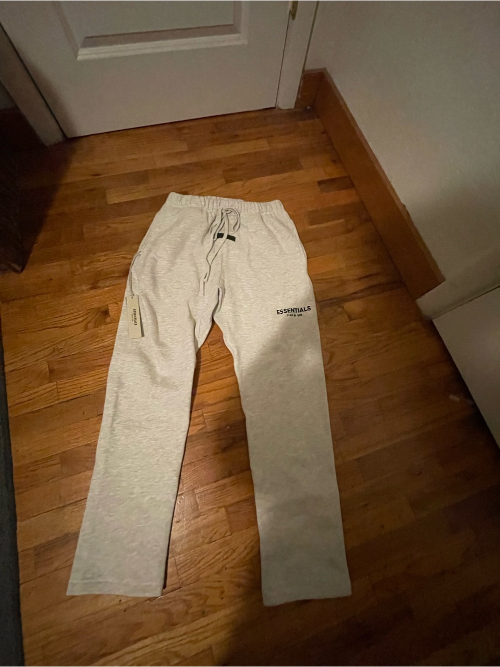 Essentials Men’s Heather Gray Sweatpants with Logo